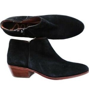 Sam Edelman 7 Black Suede Short Boots Booties